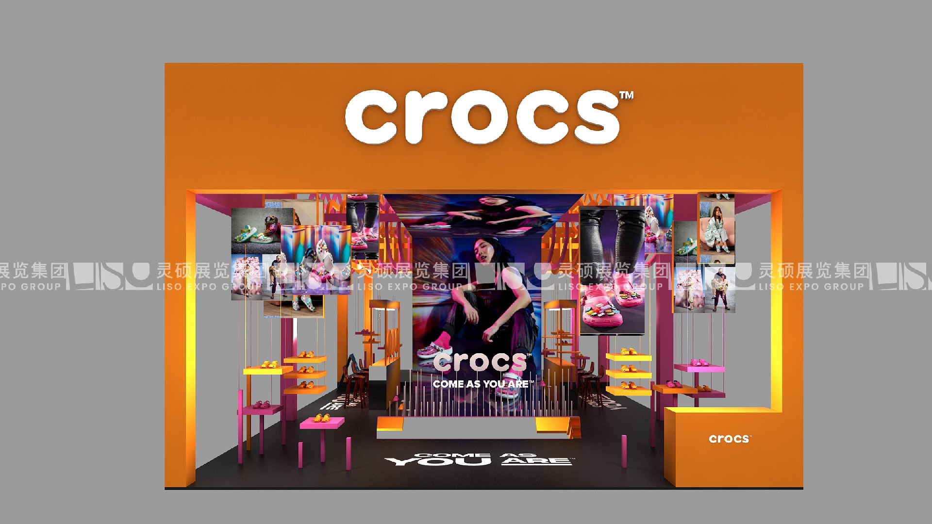 Crocs-the 4th CIIE booth design and construction c