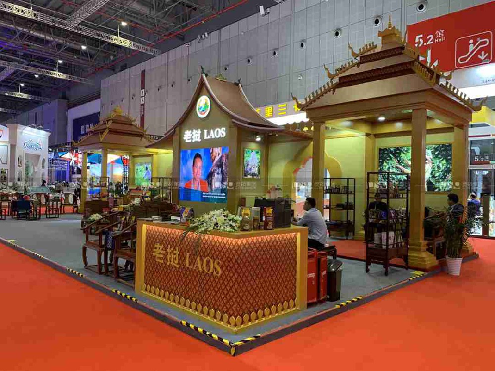 老挝-2019年第二届进博会展台设计案例