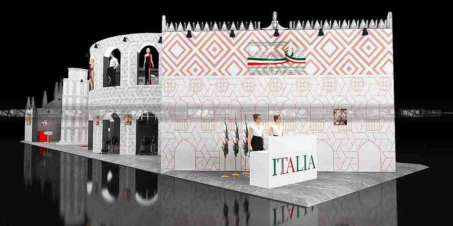 意大利国家馆-2019年第二届进博会展台设计案例