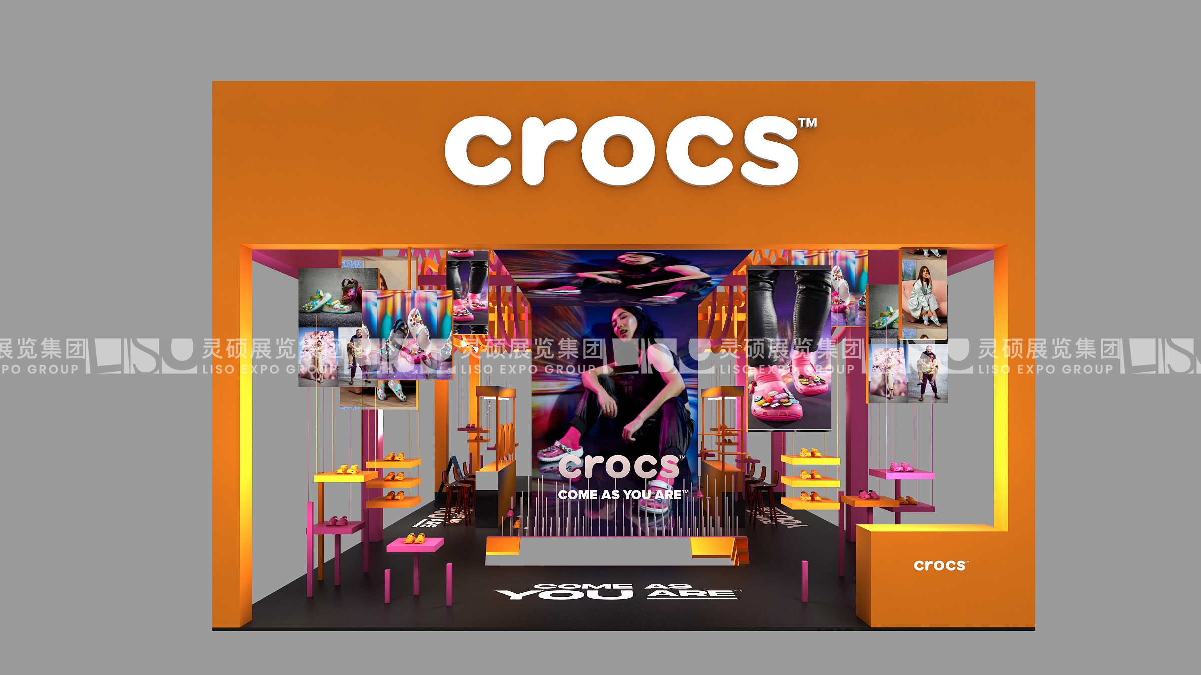 卡骆驰crocs-第四届进博会展台设计搭建案例
