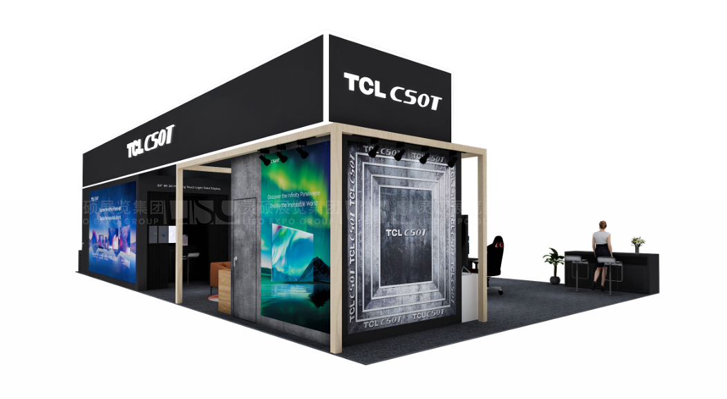 TCL华星光电—美国SID国际显示周展台设计搭建案例